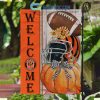 Chicago Bears NFL Welcome Fall Pumpkin Personalized House Garden Flag
