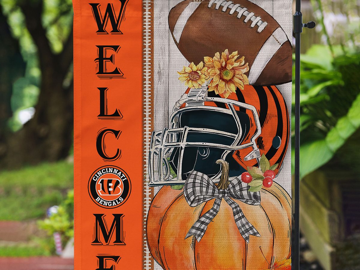 Cincinnati Bengals 12 Team Color Flag Sign 