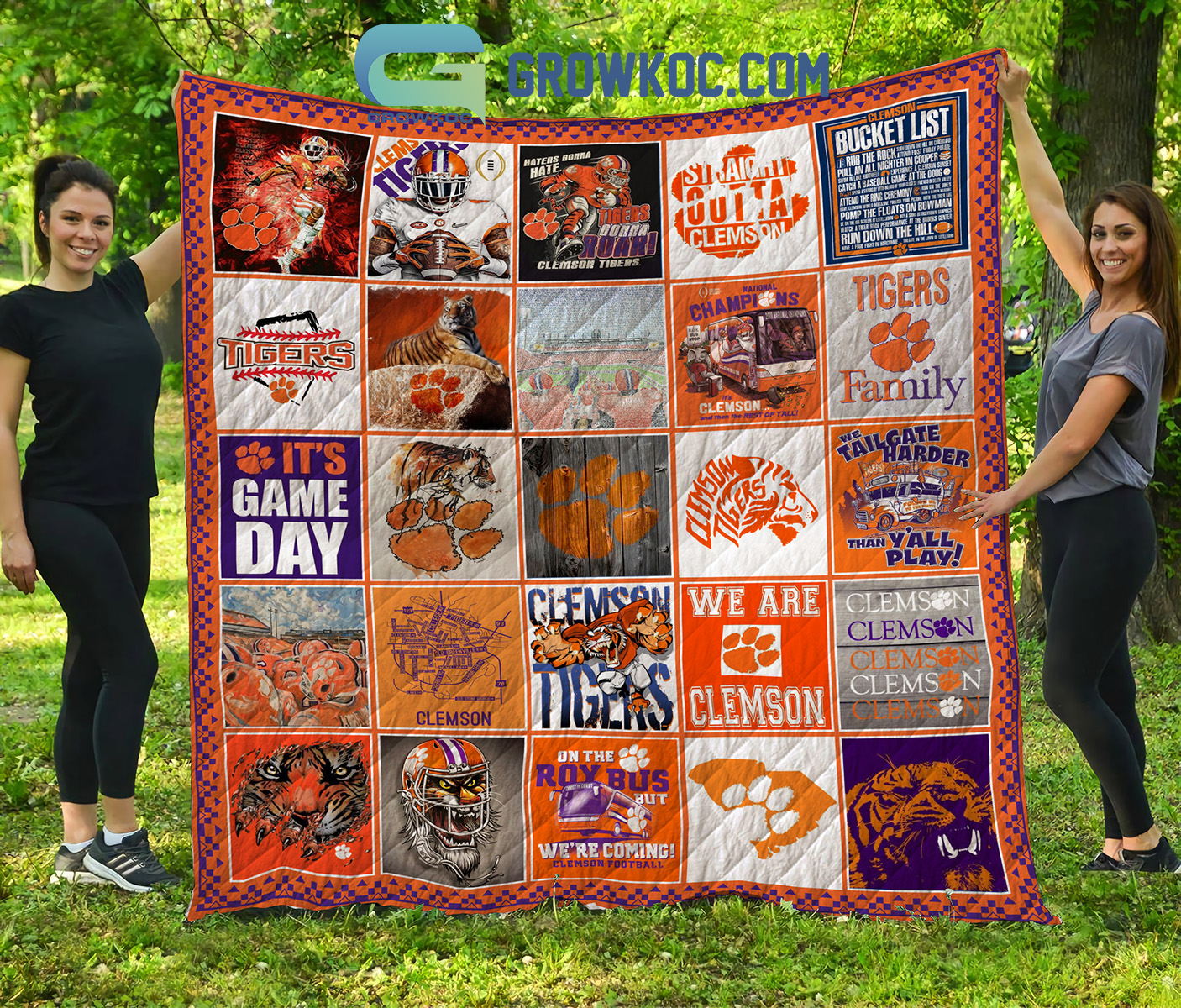 Clemson Tigers Poster Press Throw Pillow | College Logo Stuff