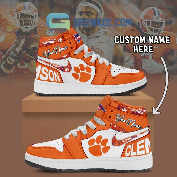 Clemson Tigers NCAA Personalized Air Jordan 1 Shoes
