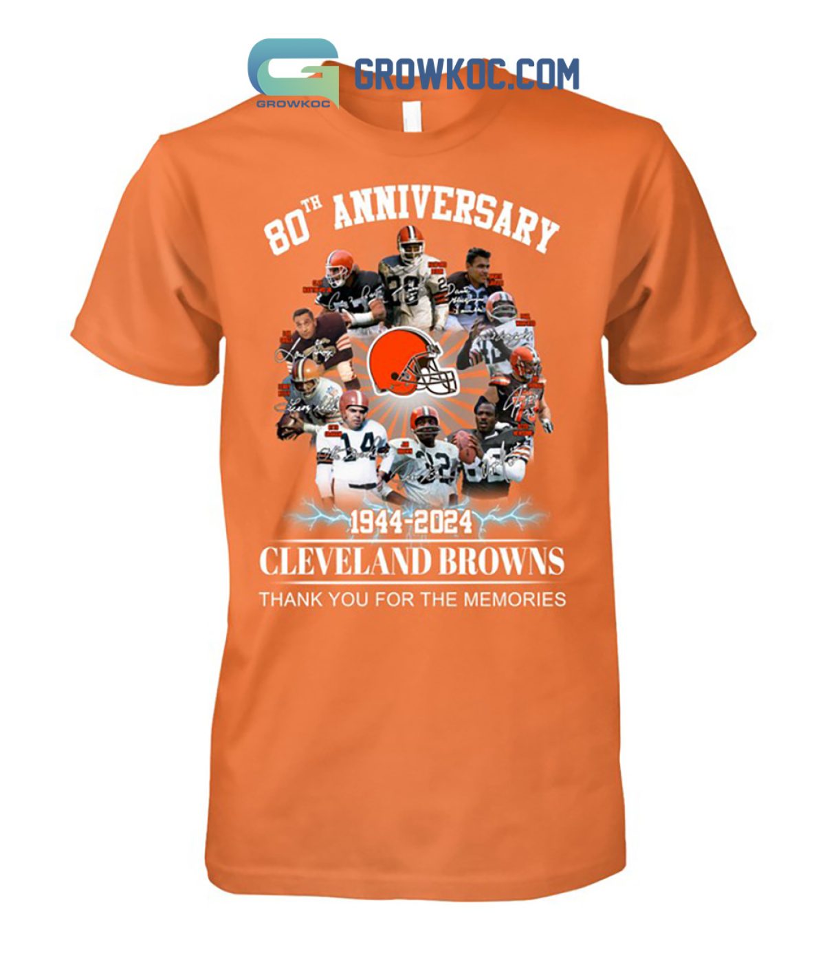 Cleveland Browns 80th Anniversary 1944 2024 Memories Shirt Hoodie Sweater -  Growkoc