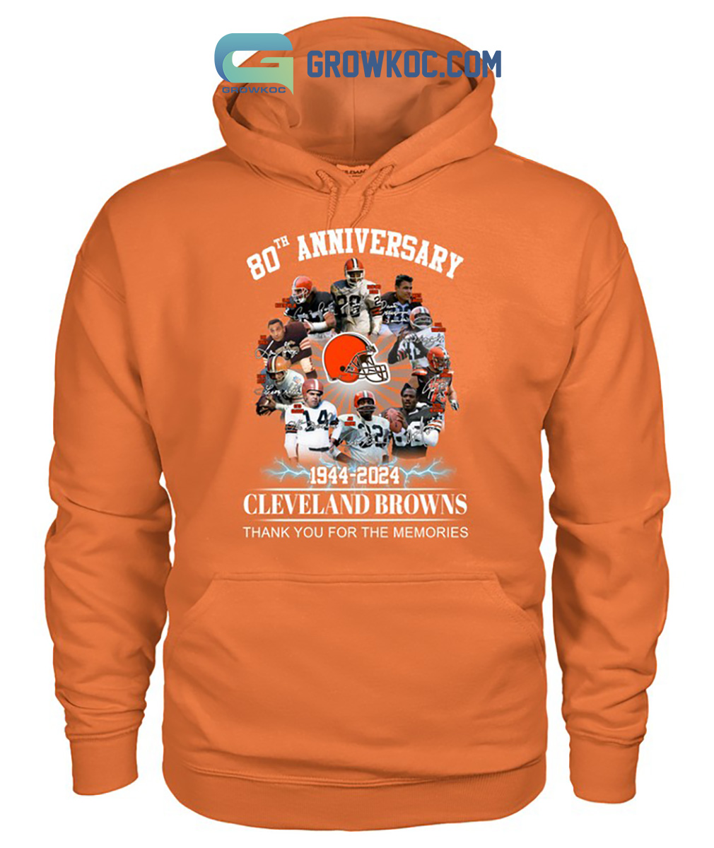 Cleveland browns 80th anniversary 1944 2024 memories shirt, hoodie