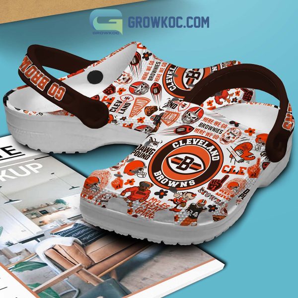 Cleveland Browns Here We Go Brownies Dawg Pound Clogs Crocs