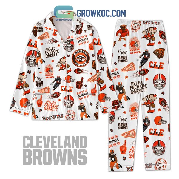 Cleveland Browns Here We Go Brownies Pajamas Set