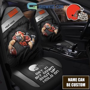 Cleveland Browns NFL Mascot Get In Sit Down Shut Up Hold On Personalized Car Seat Covers