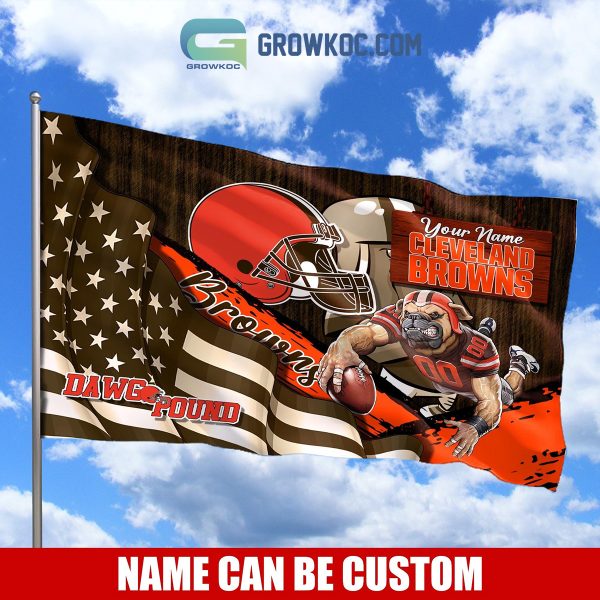 Cleveland Browns NFL Mascot Slogan American House Garden Flag
