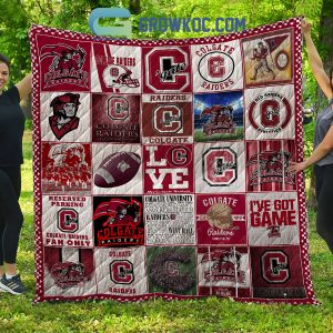 Colgate Raiders football NCAA Collection Design Fleece Blanket Quilt