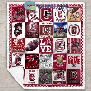 Colgate Raiders football NCAA Collection Design Fleece Blanket Quilt