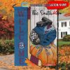 Columbus Blue NHL Welcome Fall Pumpkin Personalized House Garden Flag