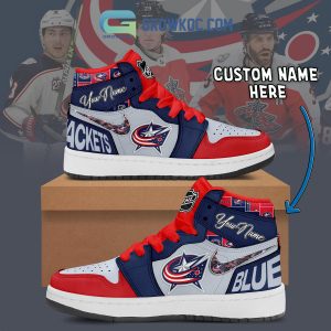 Columbus Blue Jackets NHL Personalized Air Jordan 1 Shoes