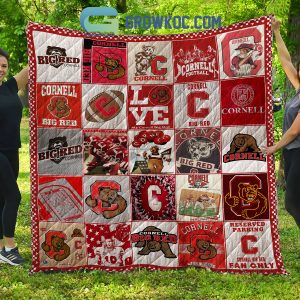Cornell Big Red football NCAA Collection Design Fleece Blanket Quilt