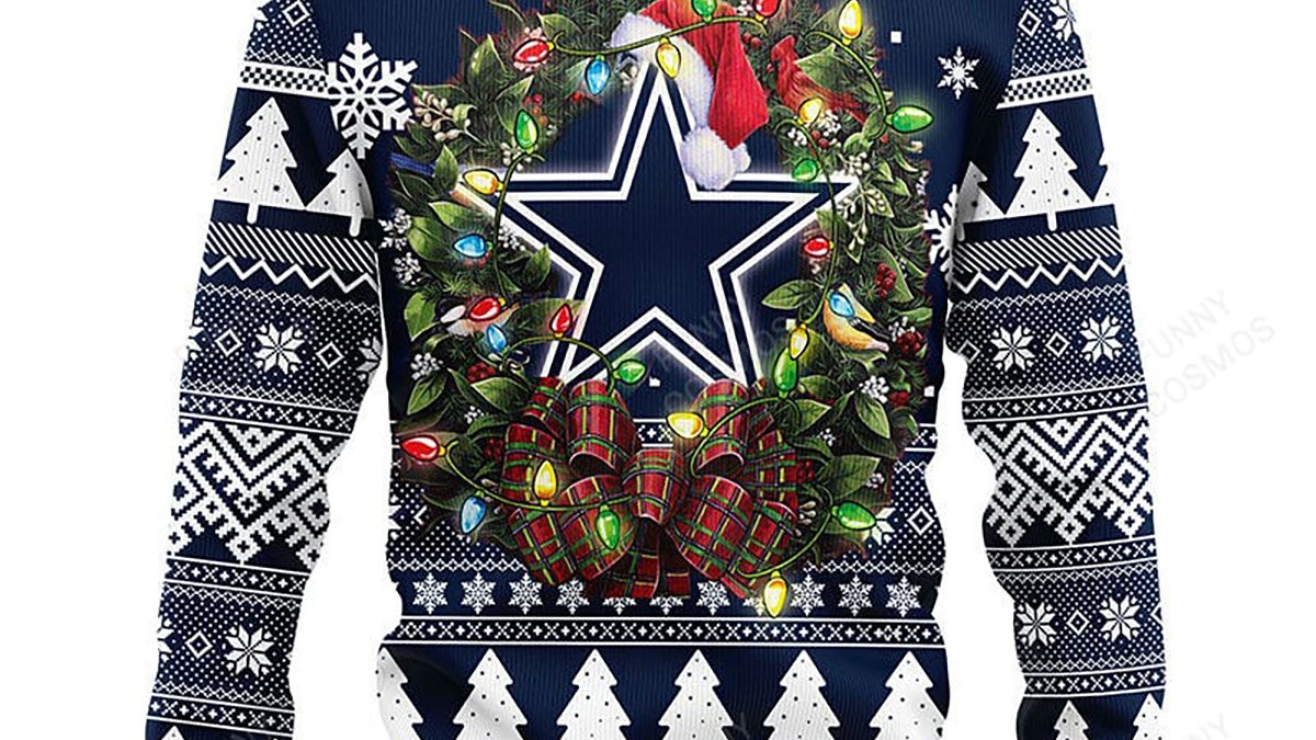 Personalized Dallas Cowboys Christmas Light Christmas Ugly Sweater