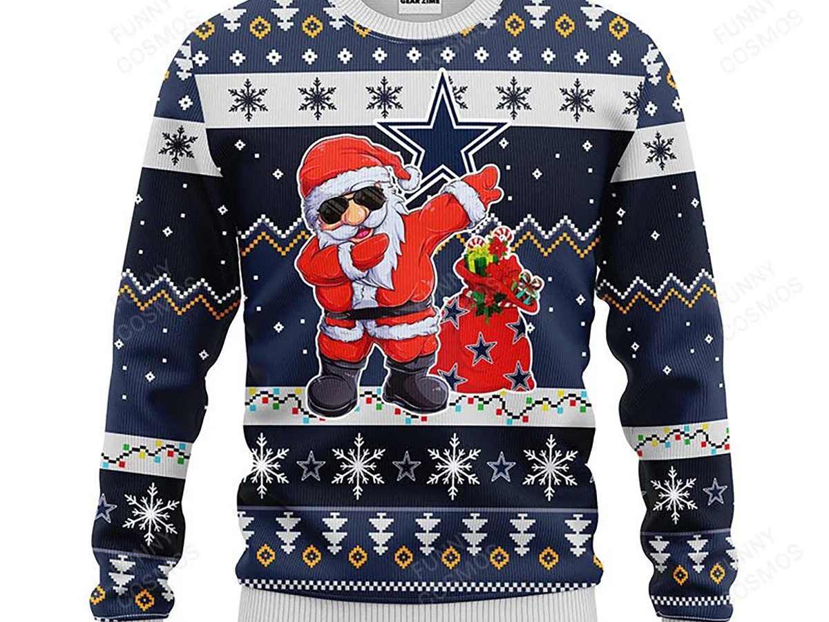 Dallas Cowboys Tree Ugly Christmas Fleece Sweater - Growkoc