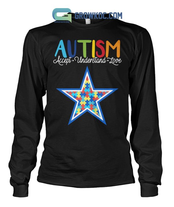 Dallas Cowboys NFL Autism Awareness Accept Understand Love Shirt