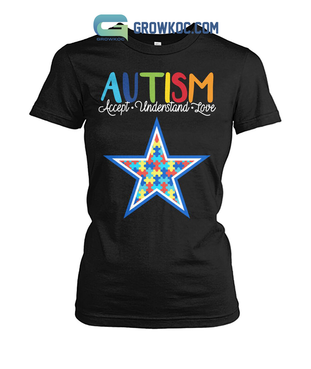 Dallas Cowboys NFL Special Autism Awareness Design Hoodie T Shirt - Growkoc