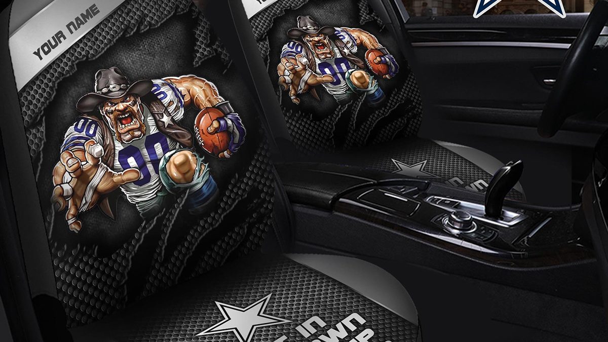 NFL Dallas Cowboys Decoration Skull Wear Hat Car Seat Covers