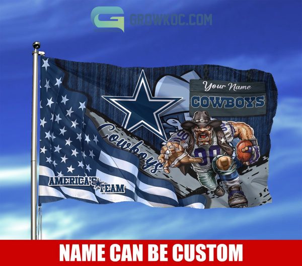 Dallas Cowboys NFL Mascot Slogan American House Garden Flag