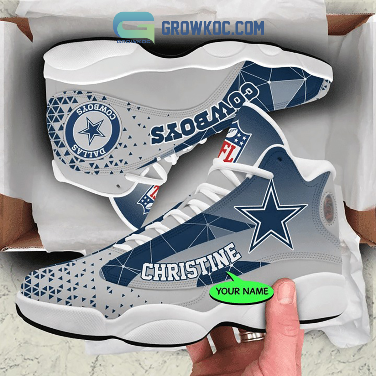 Dallas Cowboys Personalized Hey Dude Shoes - Growkoc
