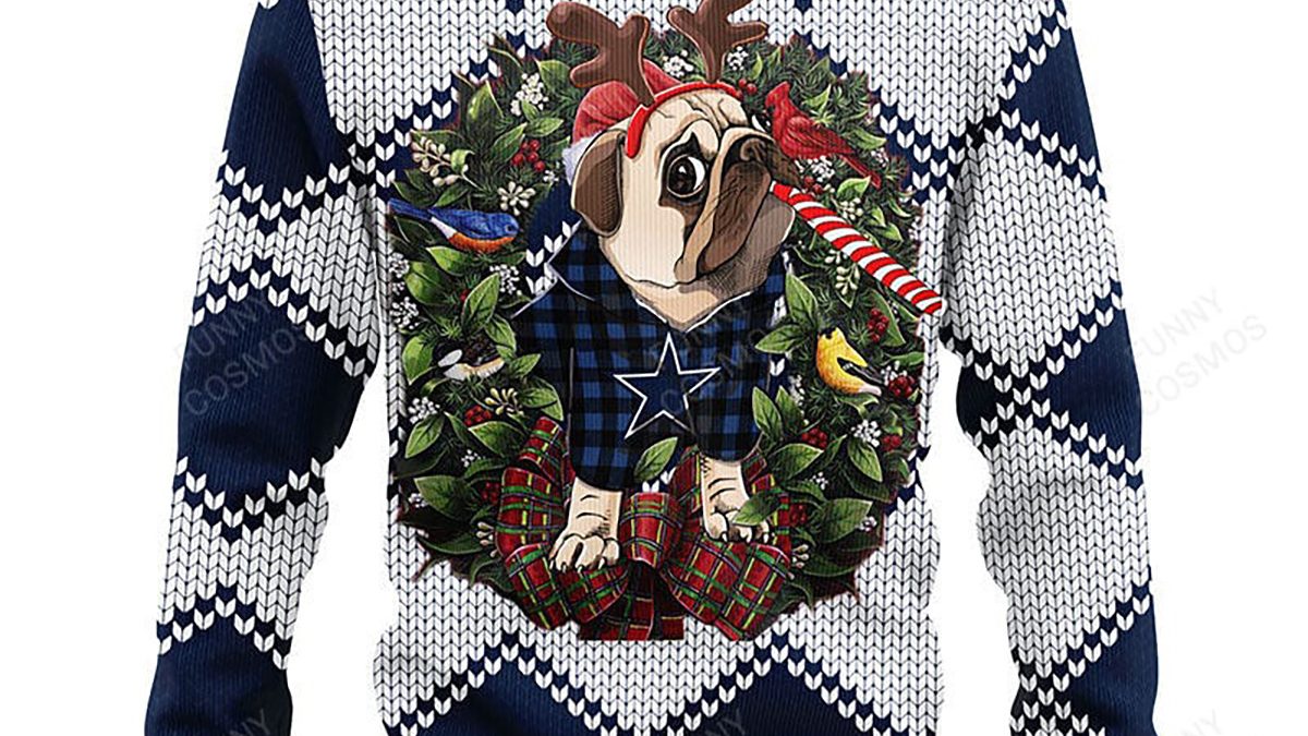 Dallas Cowboys Logo Checkered Flannel Design Christmas Ugly