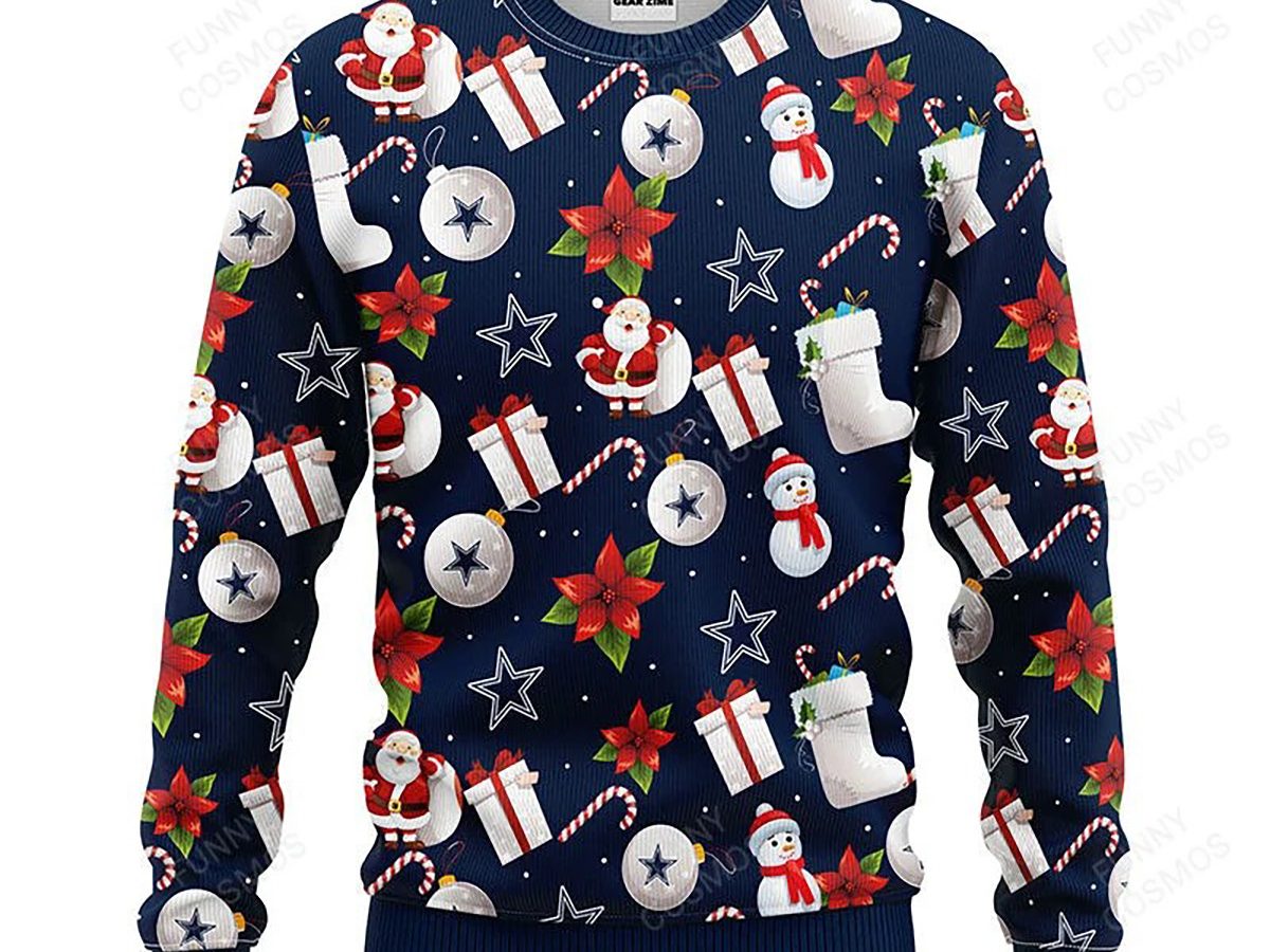 HOT Dallas Cowboys NFL 3D Ugly Xmas Sweater