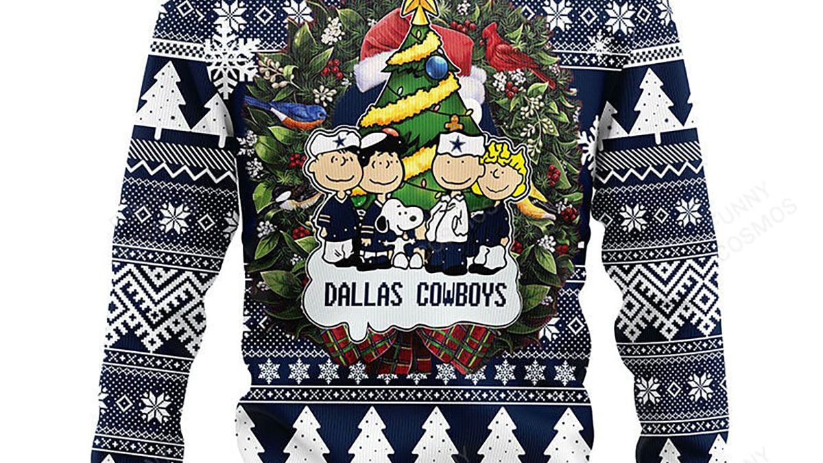 Dallas Cowboys Skull Flower Ugly Christmas Ugly Sweater - Growkoc