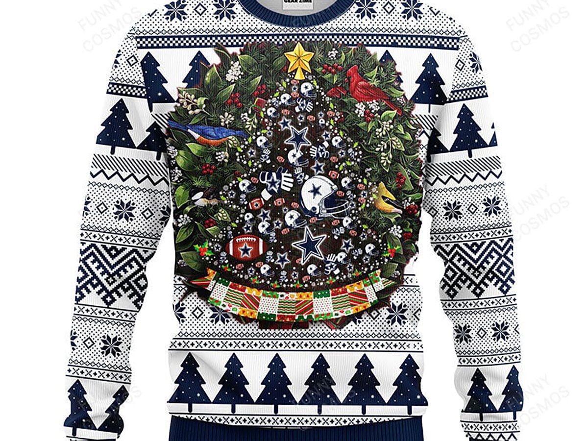 Dallas Cowboys Tree Ugly Christmas Fleece Sweater - Growkoc