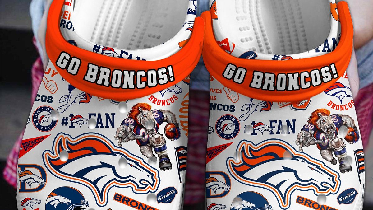 Denver Broncos American Flag Crocs Customized Clogs