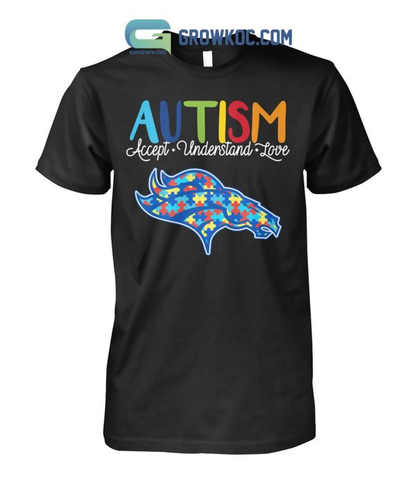 Denver Broncos NFL Autism Awareness Accept Understand Love Shirt