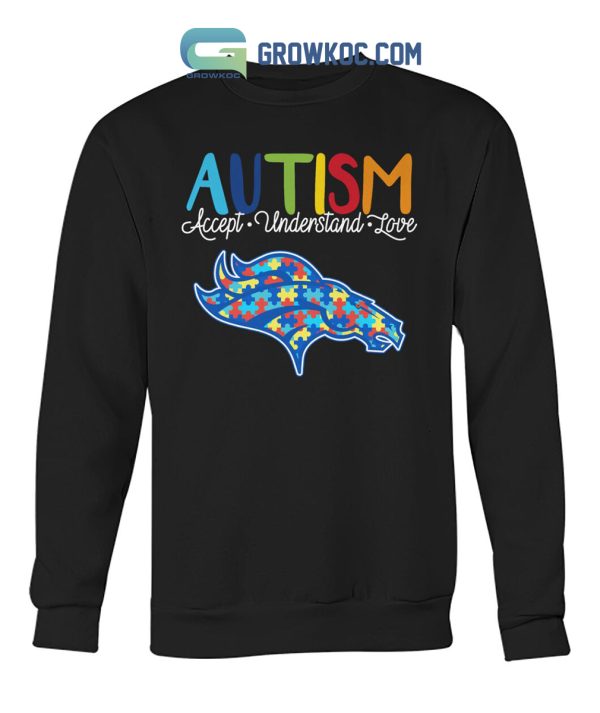 Denver Broncos NFL Autism Awareness Accept Understand Love Shirt