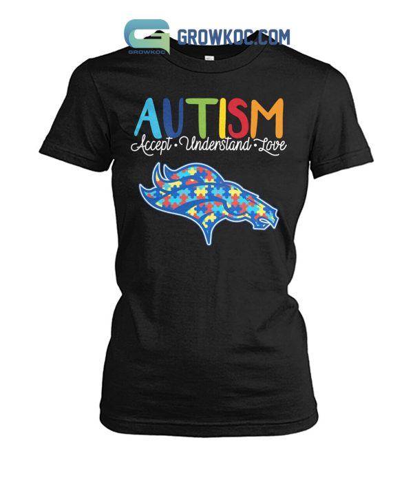 Denver Broncos NFL Autism Awareness Accept Understand Love Shirt