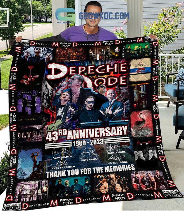 Depeche Mode 43rd Anniversary 1980 2023 Memories Fleece Blanket Quilt