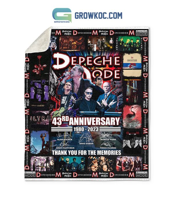 Depeche Mode 43rd Anniversary 1980 2023 Memories Fleece Blanket Quilt