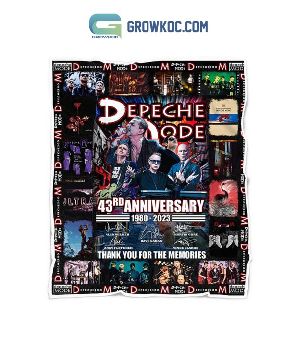 Depeche Mode 43rd Anniversary 1980 2023 Memories Fleece Blanket Quilt