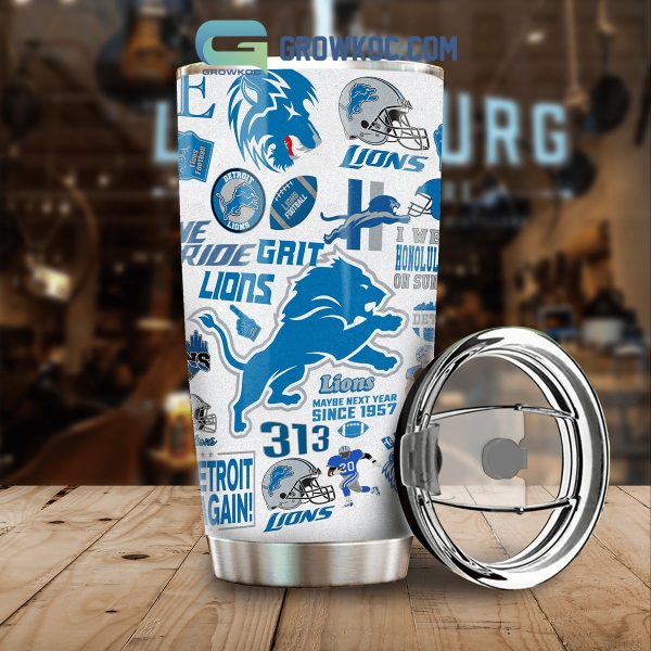 Detroit Lions I Wear Honolulu Blue On Sundays Tumbler