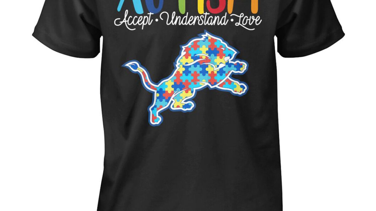 Peace Love Autism Detroit Lions Nfl Shirt