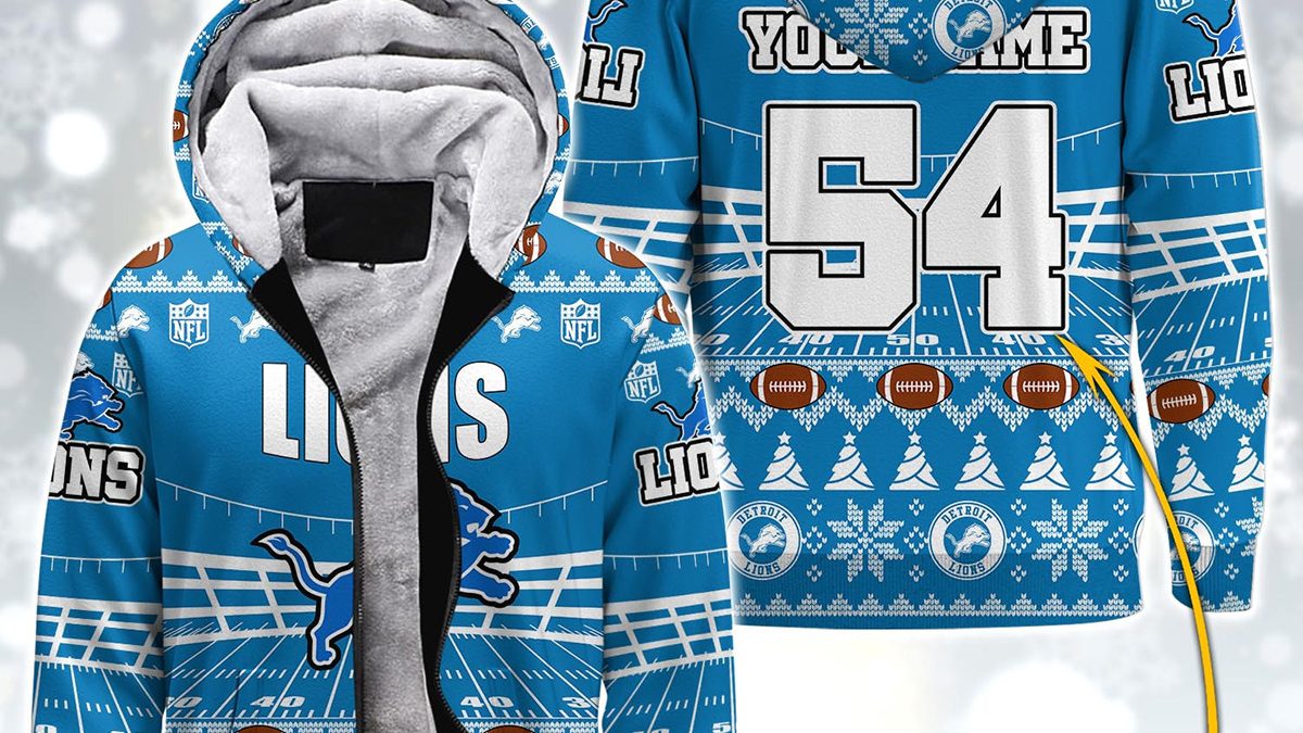 NFL Detroit Lions NFL Football Sherpa Fleece Blanket –