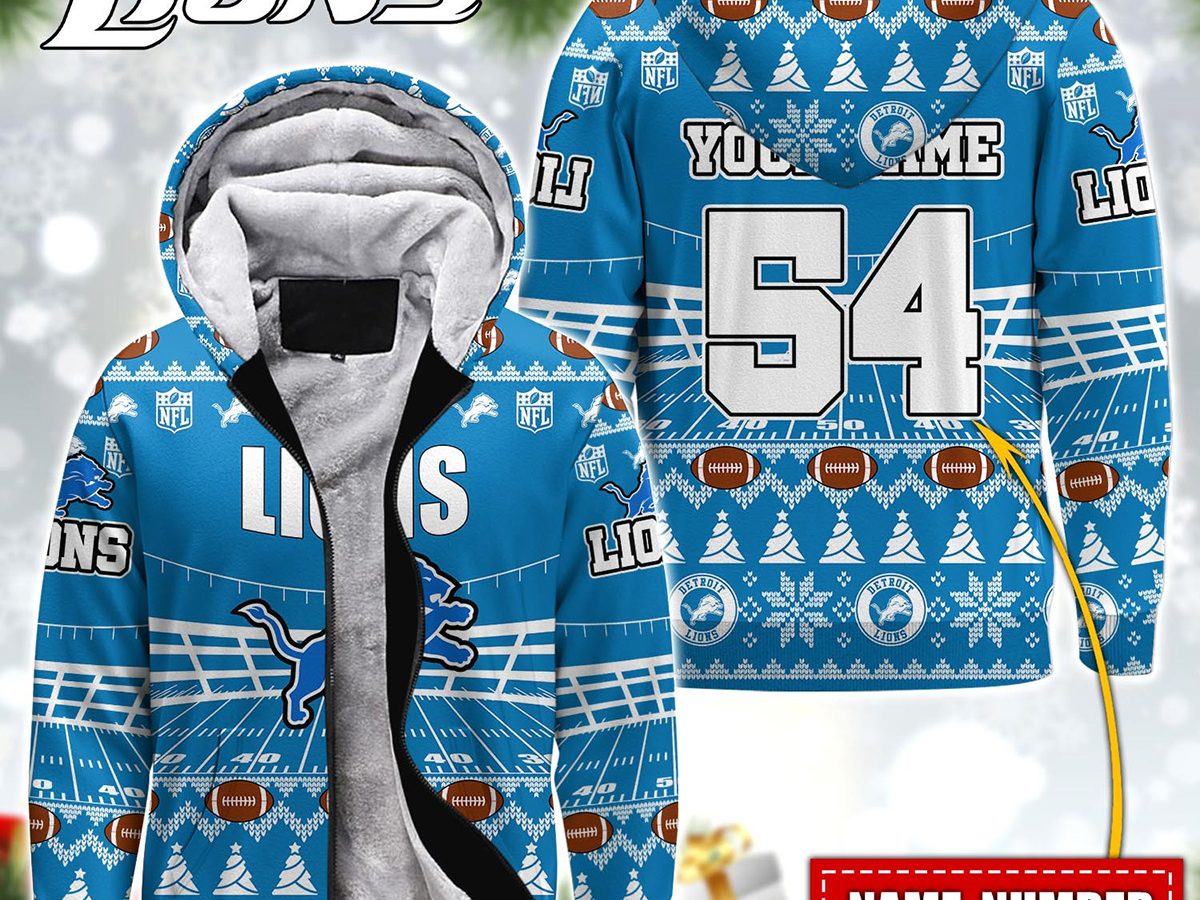 Detroit Lions Even Santa Claus Cheers For Christmas NFL Hoodie