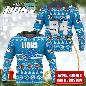 Detroit Lions NFL Christmas Personalized Hoodie Zipper Fleece Jacket