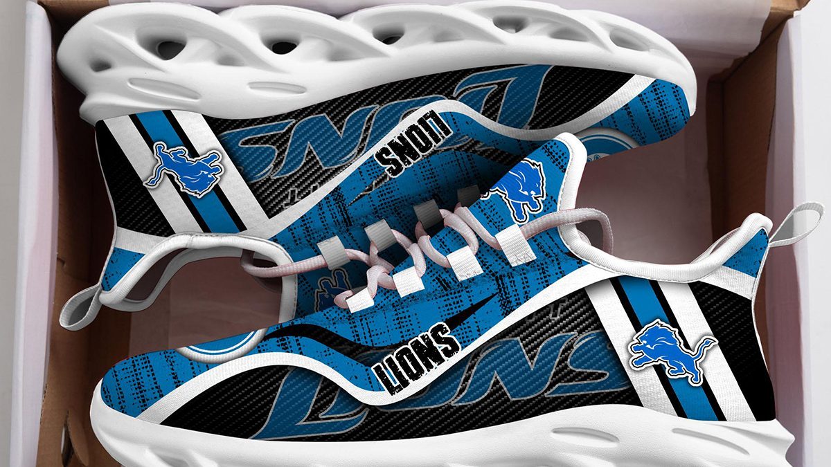 Detroit Lions NFL Clunky Sneakers Max Soul Shoes - Growkoc