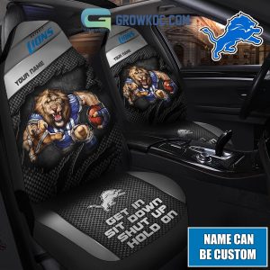 Detroit Lions NFL Mascot Get In Sit Down Shut Up Hold On Personalized Car Seat Covers