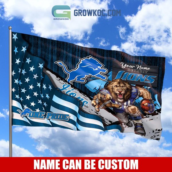 Detroit Lions NFL Mascot Slogan American House Garden Flag