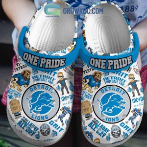 Detroit Lions One Pride Detro Black In Blue Clogs Crocs