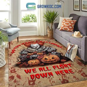 Do You Want A Balloon We All Float Down Here Horror Movies Halloween Home Decor Rectangle Rug Carpet