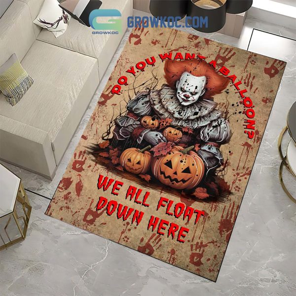 Do You Want A Balloon We All Float Down Here Horror Movies Halloween Home Decor Rectangle Rug Carpet