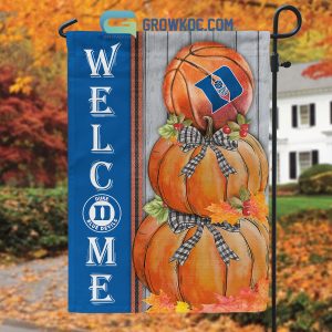 Duke Blue Devils NCAA Basketball Welcome Fall Pumpkin House Garden Flag