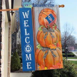 Duke Blue Devils NCAA Basketball Welcome Fall Pumpkin House Garden Flag