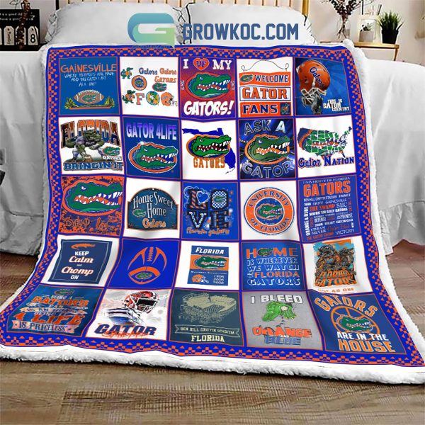 Florida Gators NCAA Collection Design Fleece Blanket Quilt