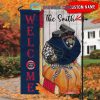 Edmonton Oilers NHL Welcome Fall Pumpkin Personalized House Garden Flag