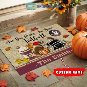 Florida State Seminoles NCAA Fall Pumpkin Are You Ready For Some Football Personalized Doormat