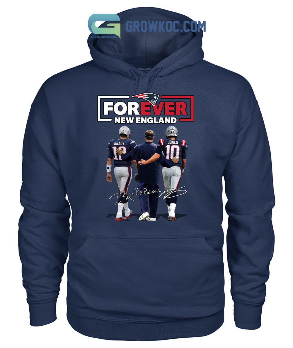 Tom Brady New England Patriots Hockey Style blue and Red pullover hood